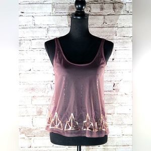 Decree shear beaded tank top